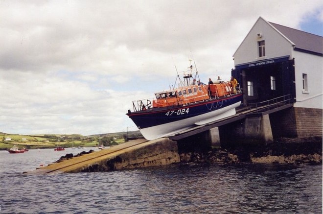 Lifeboat from the Baltimore Station, Ireland ready to launch © SW